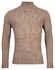 Thomas Maine High Neck Uni Subtle Knit Rib Pattern Trui Licht Beige