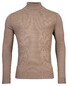 Thomas Maine High Neck Uni Subtle Knit Rib Pattern Trui Licht Beige