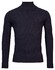 Thomas Maine High Neck Uni Subtle Knit Rib Pattern Trui Navy