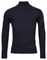 Thomas Maine High Neck Uni Subtle Knit Rib Pattern Trui Navy