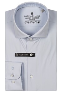 Thomas Maine Hyperflex Subtle Dot Contrast Fabric Roma Modern Ken Shirt Light Blue