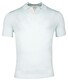 Thomas Maine Knitted Fine Merino Subtle Placquet Contrast No Buttons Collar Polo Ice Blue