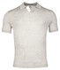 Thomas Maine Knitted Fine Merino Subtle Placquet Contrast No Buttons Collar Polo Licht Grijs