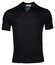 Thomas Maine Knitted Fine Merino Subtle Placquet Contrast No Buttons Collar Polo Navy
