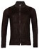 Thomas Maine Luxury Bomber Suède and Knitted Fabric Mix Vest Donker Bruin