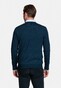 Thomas Maine Merino Crew Neck Single Knit Trui Jeans Blauw