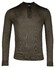 Thomas Maine Merino Half Zip Single Knit Trui Donker Groen Melange