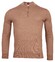 Thomas Maine Merino Half Zip Single Knit Trui Midden Bruin