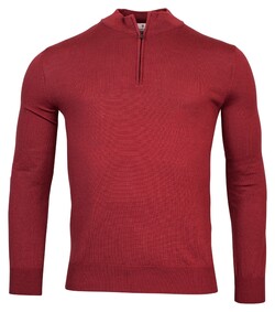 Thomas Maine Merino Half Zip Single Knit Trui Raspberry