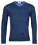 Thomas Maine Merino V-Neck Single Knit Trui Jeans Blauw