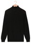 Thomas Maine Merino Wool Rollneck Pullover Single Knit Trui Zwart