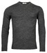 Thomas Maine Merinowol Ronde Hals Single Knit Trui Antraciet