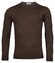 Thomas Maine Merinowol Ronde Hals Single Knit Trui Bruin
