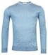 Thomas Maine Merinowol Ronde Hals Single Knit Trui Licht Blauw