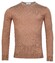 Thomas Maine Merinowol Ronde Hals Single Knit Trui Midden Bruin