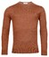 Thomas Maine Merinowol Ronde Hals Single Knit Trui Roest