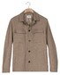 Thomas Maine Monza Wool Blend Double Chest Pocket Overshirt Licht Beige