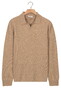 Thomas Maine New England Donegal Merino Wool Structure Knit Trui Licht Beige