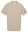 Thomas Maine No Buttons Collar Full Needle Rib Placket Polo Licht Beige