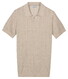 Thomas Maine No Buttons Collar Full Needle Rib Placket Polo Licht Beige