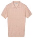 Thomas Maine No Buttons Collar Full Needle Rib Placket Polo Soft Peach