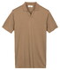 Thomas Maine No Buttons Solid Color Liquid Cotton Polo Licht Beige