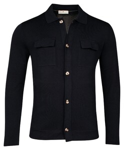 Thomas Maine Overshirt Button Cardigan Single Knit Vest Navy