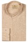 Thomas Maine Palermo Yarn Dyed Linnen Band Collar Overhemd Licht Beige