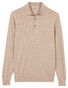 Thomas Maine Placket Button-Up Fine Merino Single Knit Trui Kitt