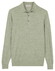 Thomas Maine Placket Button-Up Fine Merino Single Knit Trui Soft Green