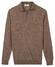 Thomas Maine Placket Button-Up Fine Merino Single Knit Trui Taupe