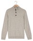 Thomas Maine Placket Buttons Closure Single Knit Subtle Mélange Color Trui Grijs