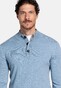 Thomas Maine Placket Buttons Closure Single Knit Subtle Mélange Color Trui Licht Blauw