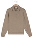 Thomas Maine Polo Half Zip Collar Sweatshirt Trui Greige