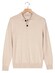 Thomas Maine Polo Pullover Button Collar Fine Lambswool Single Knit Trui Kitt