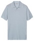Thomas Maine Polo Pullover Fine Merino Full Needle Rib Placket Contrast Ice Blue