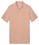 Thomas Maine Polo Pullover Fine Merino Full Needle Rib Placket Contrast Polo Soft Peach
