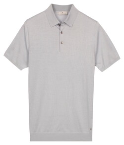 Thomas Maine Polo Pullover Fine Merino Single Knit Ice Blue