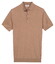 Thomas Maine Polo Pullover Fine Merino Single Knit Polo Beige