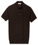 Thomas Maine Polo Pullover Fine Merino Single Knit Polo Donker Bruin