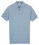 Thomas Maine Polo Pullover Fine Merino Single Knit Polo Licht Blauw
