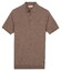 Thomas Maine Polo Pullover Fine Merino Single Knit Polo Taupe