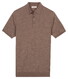 Thomas Maine Polo Pullover Fine Merino Single Knit Taupe