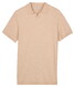 Thomas Maine Polo Pullover Full Needle Rib Placket Single Knit Licht Beige