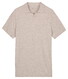 Thomas Maine Polo Pullover Full Needle Rib Placket Single Knit Poloshirt Extra Light Grey Melange