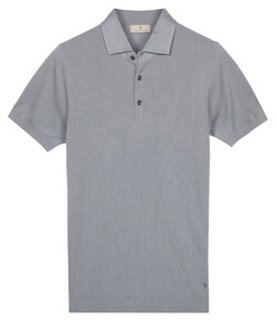Thomas Maine Polo Pullover Half Milano Knit Licht Blauw