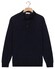 Thomas Maine Polo Pullover Long Sleeve Merino Wool Single Knit Trui Navy