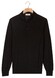 Thomas Maine Polo Pullover Long Sleeve Merino Wool Single Knit Trui Zwart