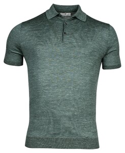 Thomas Maine Polo Pullover Short Sleeve Single Knit Merino Linen Silk Poloshirt Teal