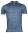 Thomas Maine Polo Pullover Short Sleeve Single Knit Merino Linnen Zijde Polo Midden Blauw